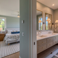 bedroom and luxury bathroom view